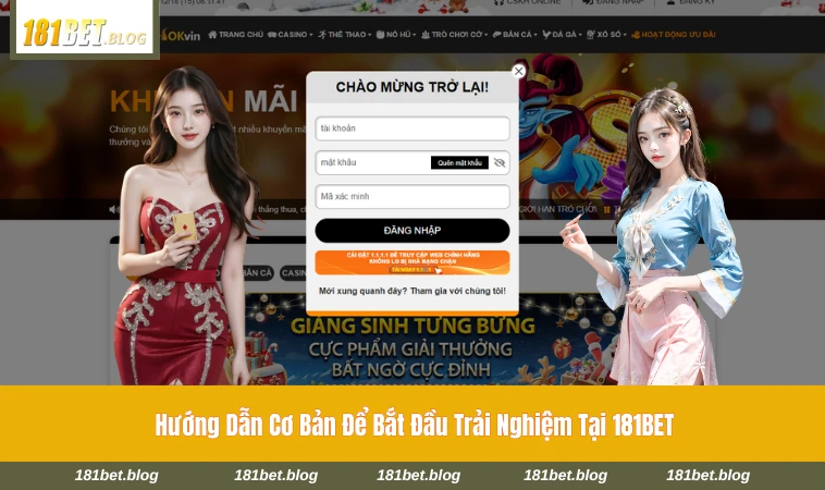 Đăng nhập tài khoản 181BET rõ ràng, dễ thao tác
