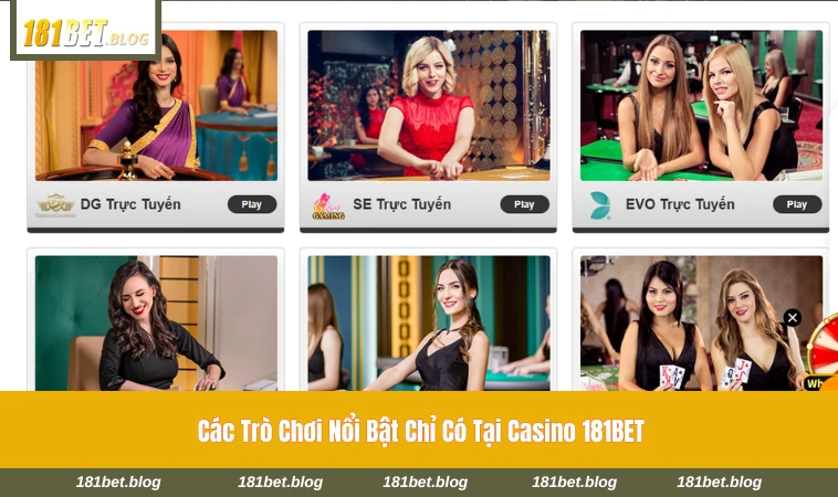Các bàn baccarat, roulette và trò chơi casino điện tử tại sảnh