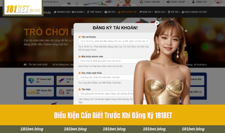 Các yêu cầu thông tin cần chuẩn bị trước khi đăng ký
