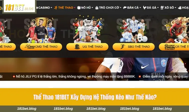 Giao diện cá cược thể thao trực tuyến với nhiều trận đấu diễn ra